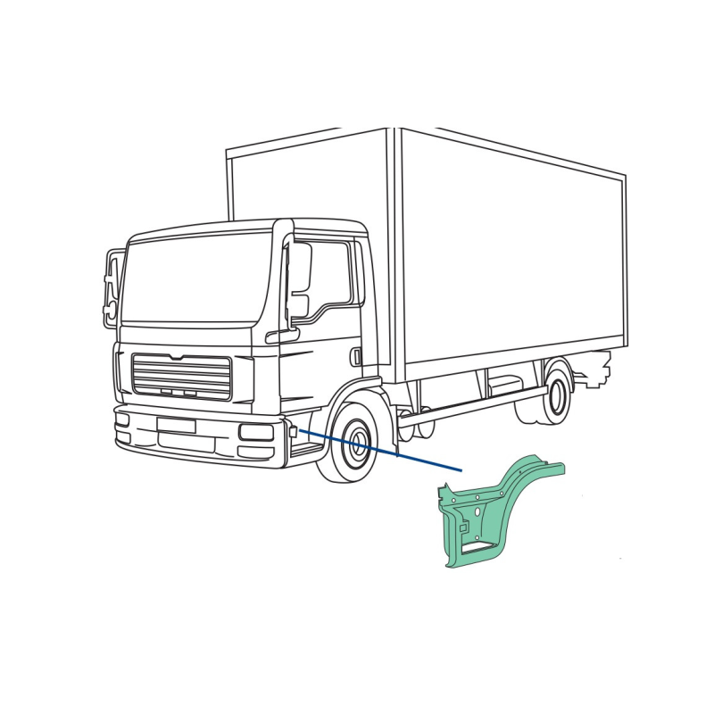 Сходинка кабіни MAN TGL/TGM ліва /81615100811