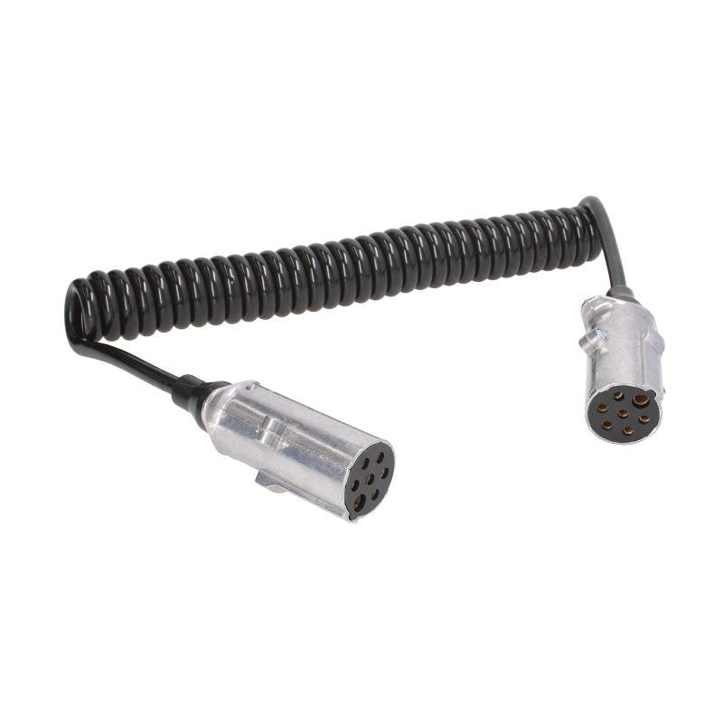 Кабель електричний спіральний тип N 24V 7 Pin TRUCKLIGHT металева вилка (мама мама) Кабель електричний спіральний тип N 24V 7 Pin TRUCKLIGHT металева вилка (мама мама)