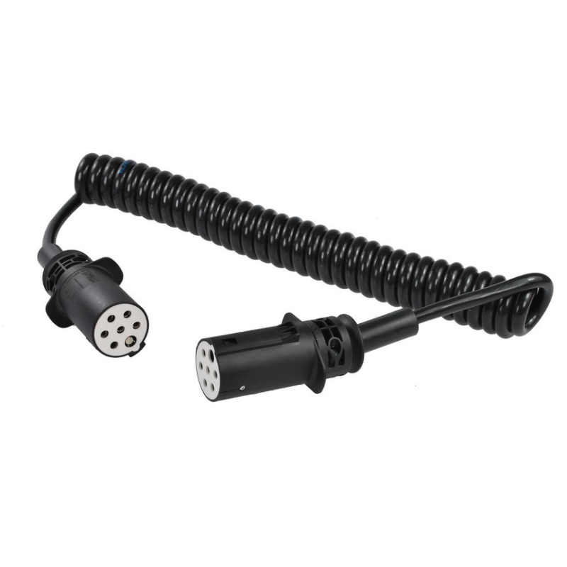 Кабель електричний спіральний тип S 24V 7 Pin TRUCKLIGHT вилка пластикова (тато) Кабель електричний спіральний тип S 24V 7 Pin TRUCKLIGHT вилка пластикова (тато)
