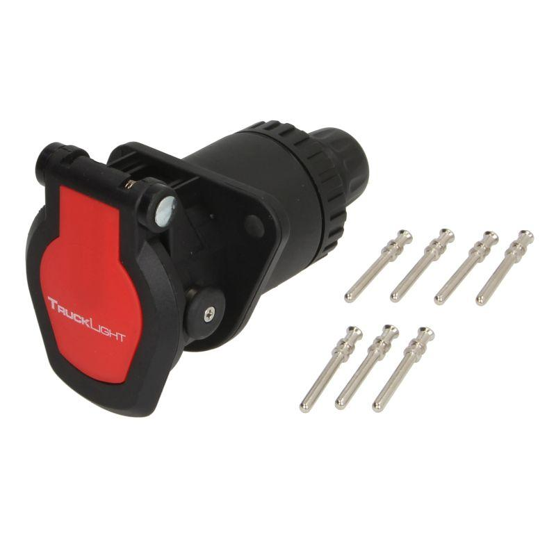 Розетка причепа електрична ЕБС/EBS гніздо 7 контактний 24V 7 Pin